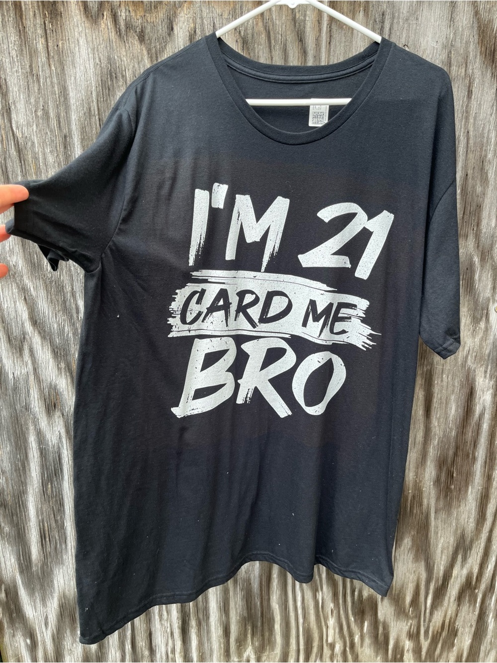 Men’s 2XL I’m 21 card me bro shirt